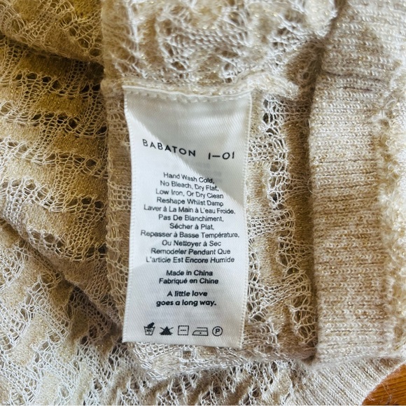 Aritzia | Babaton 1-01 Balboa Sweater Mohair Wool Blend Metallic Knit Oversized - Picture 8 of 10